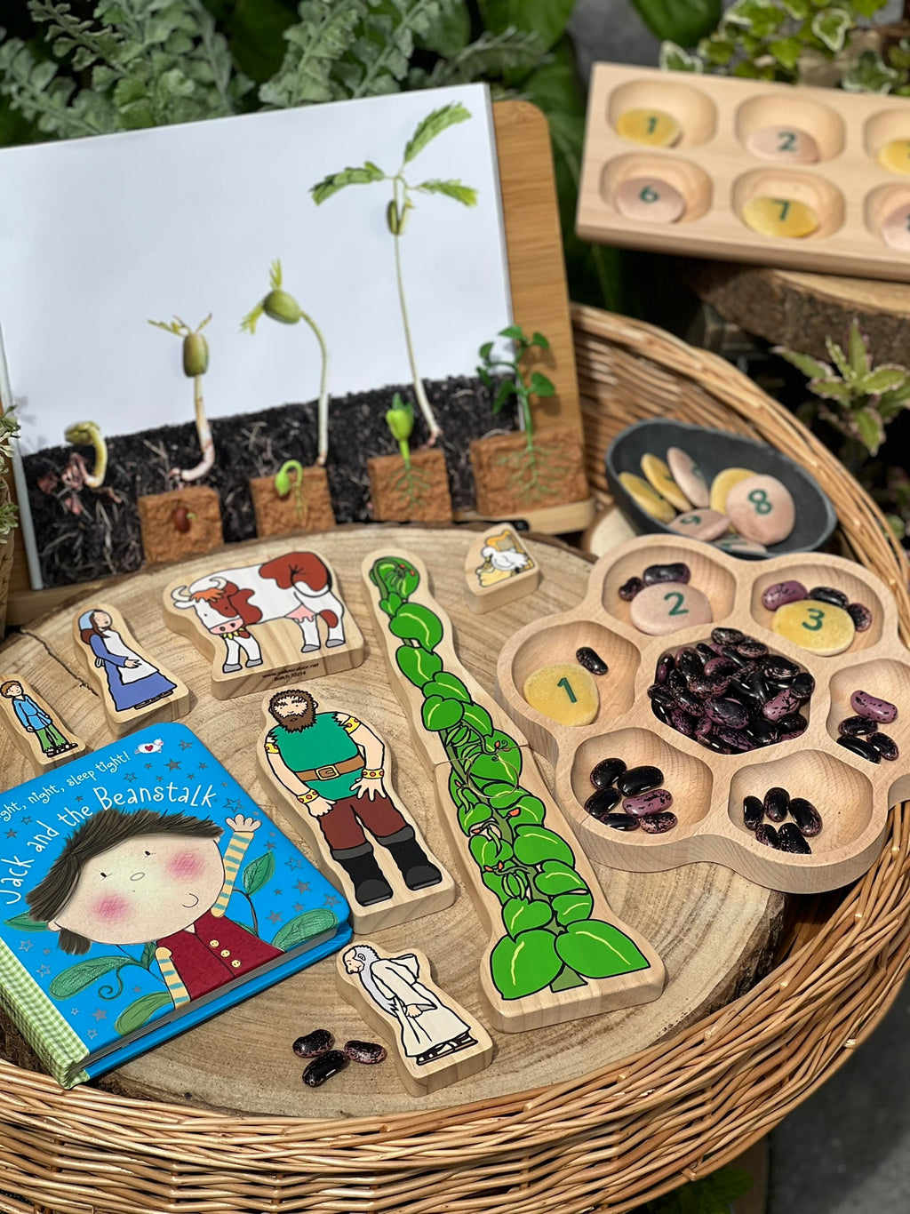 Wooden Characters Jack and the Beanstalk