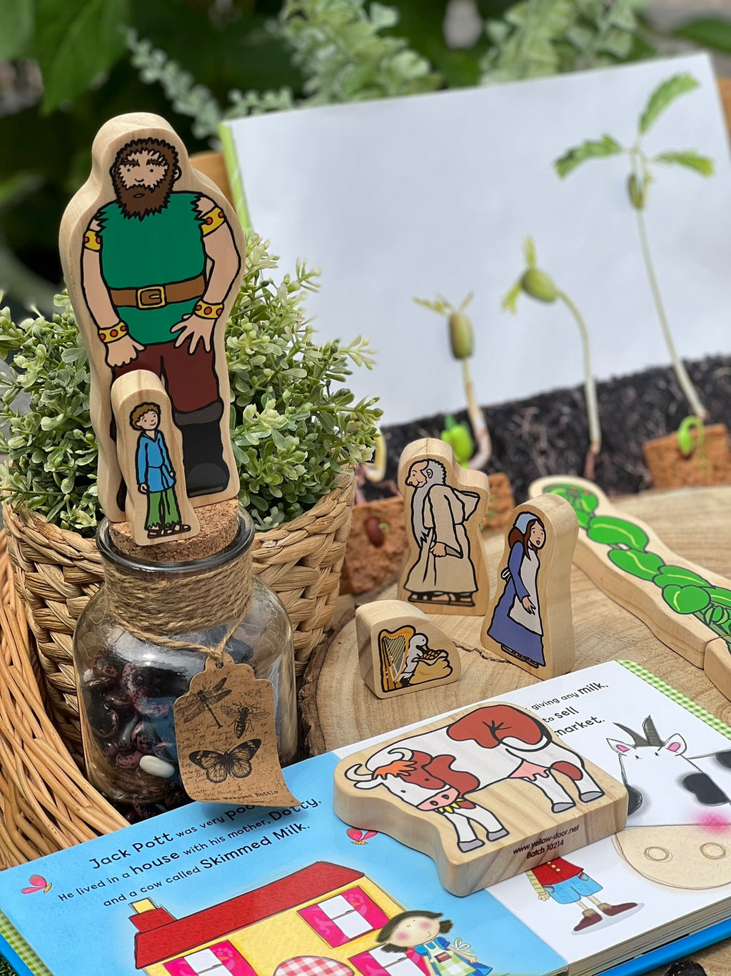 Wooden Characters Jack and the Beanstalk