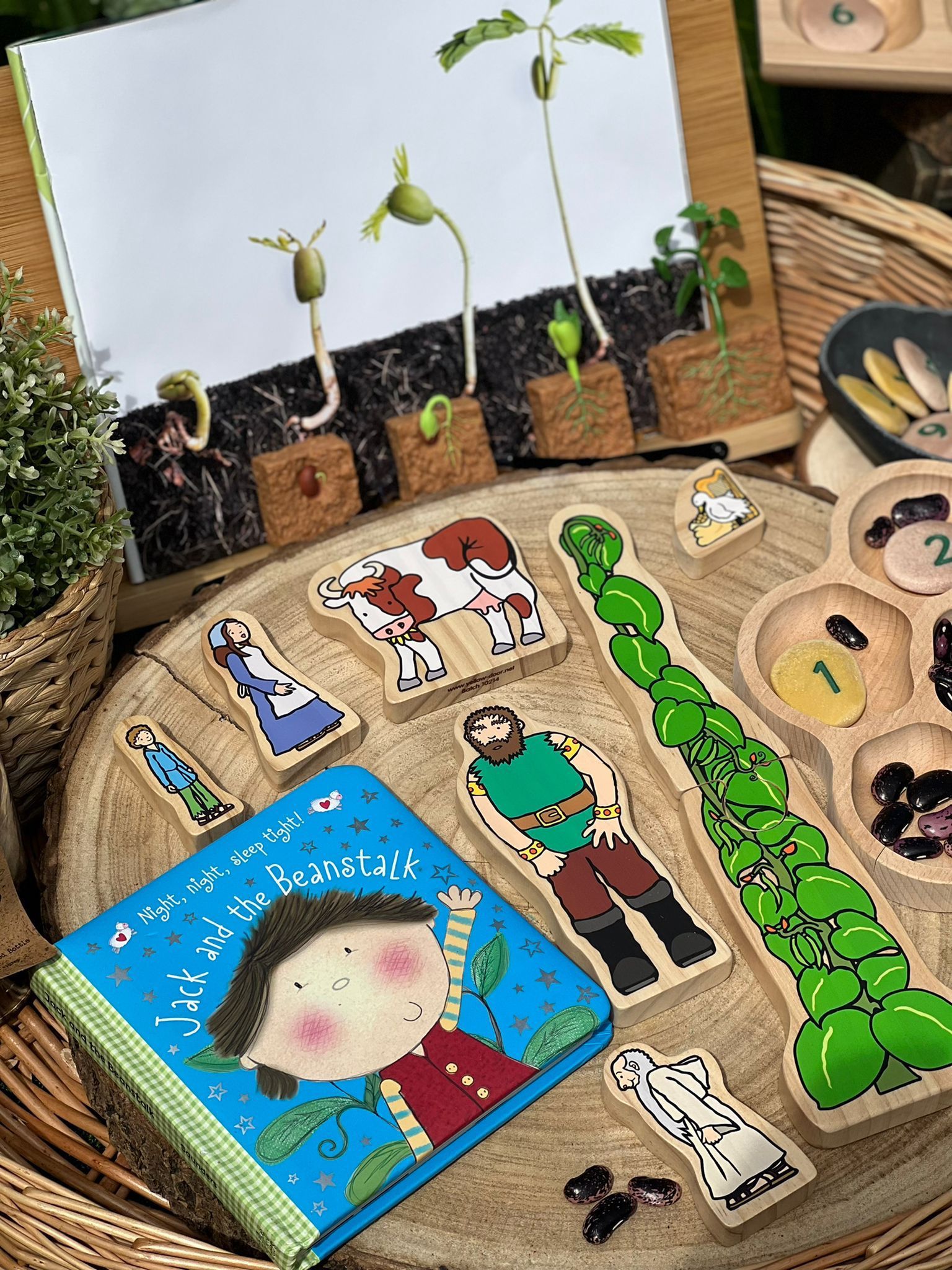 Wooden Characters Jack and the Beanstalk