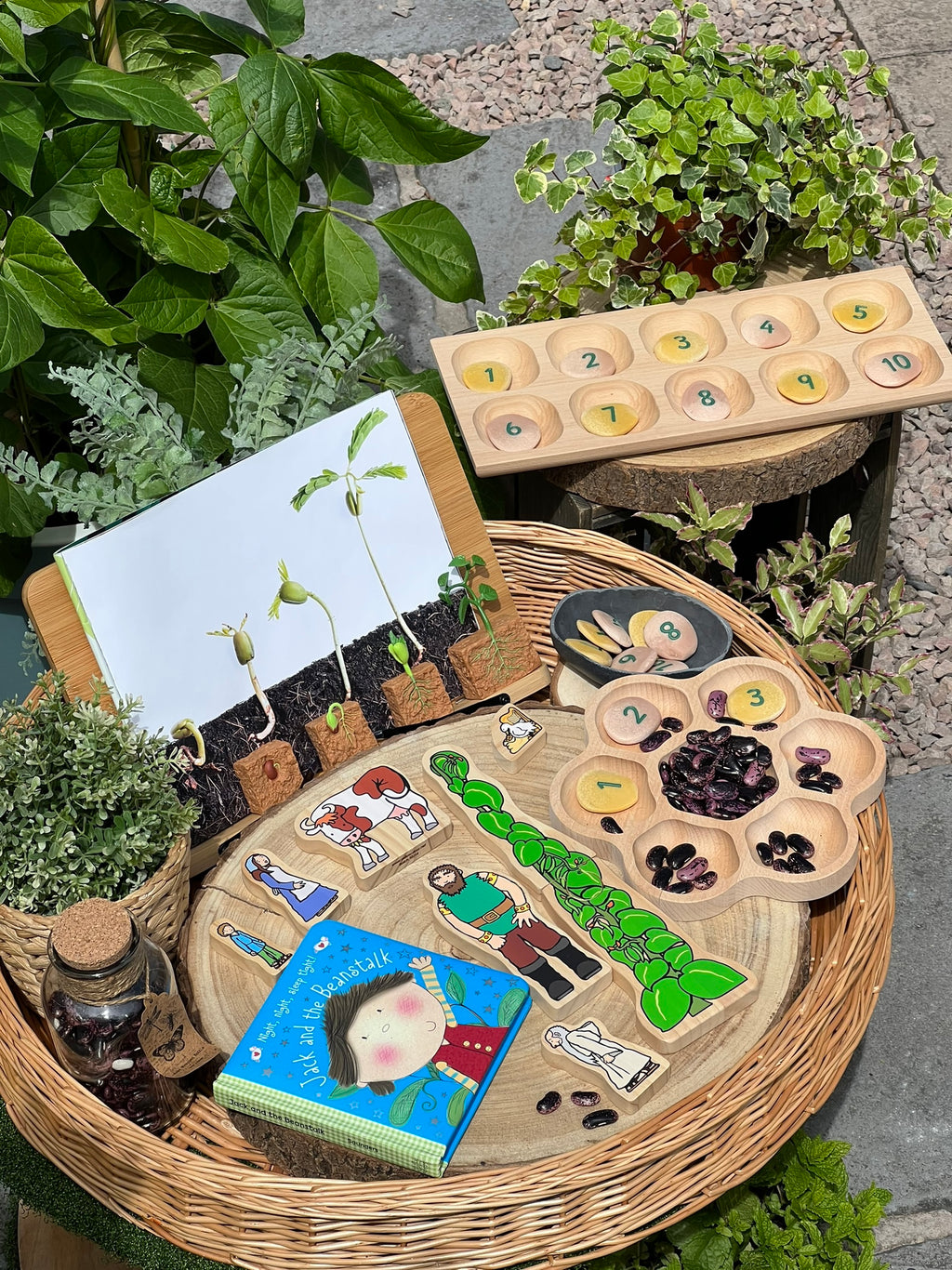 Wooden Characters Jack and the Beanstalk