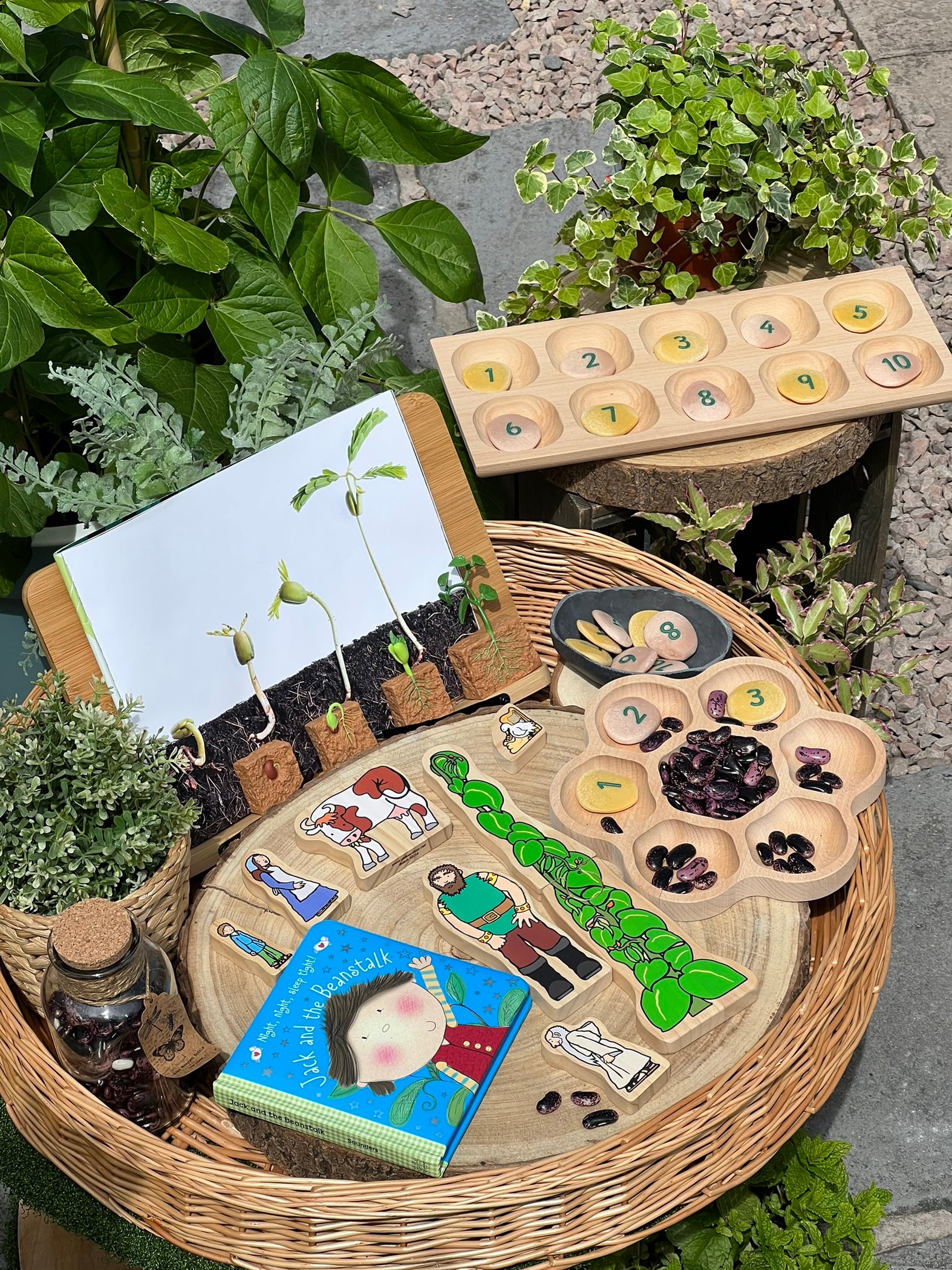 Wooden Characters Jack and the Beanstalk