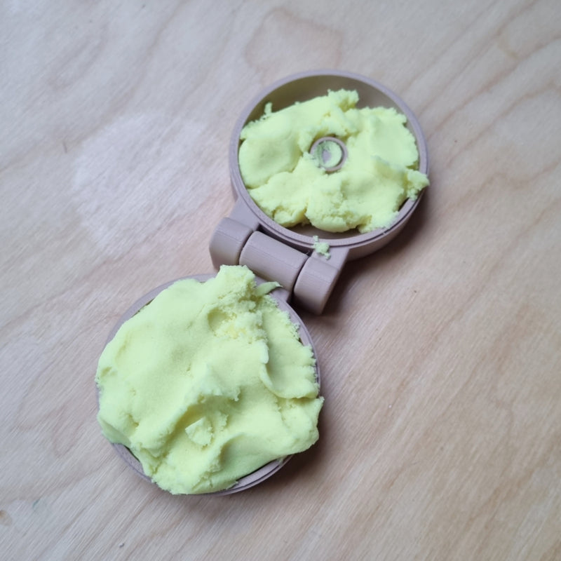 Klei en zand mal donut