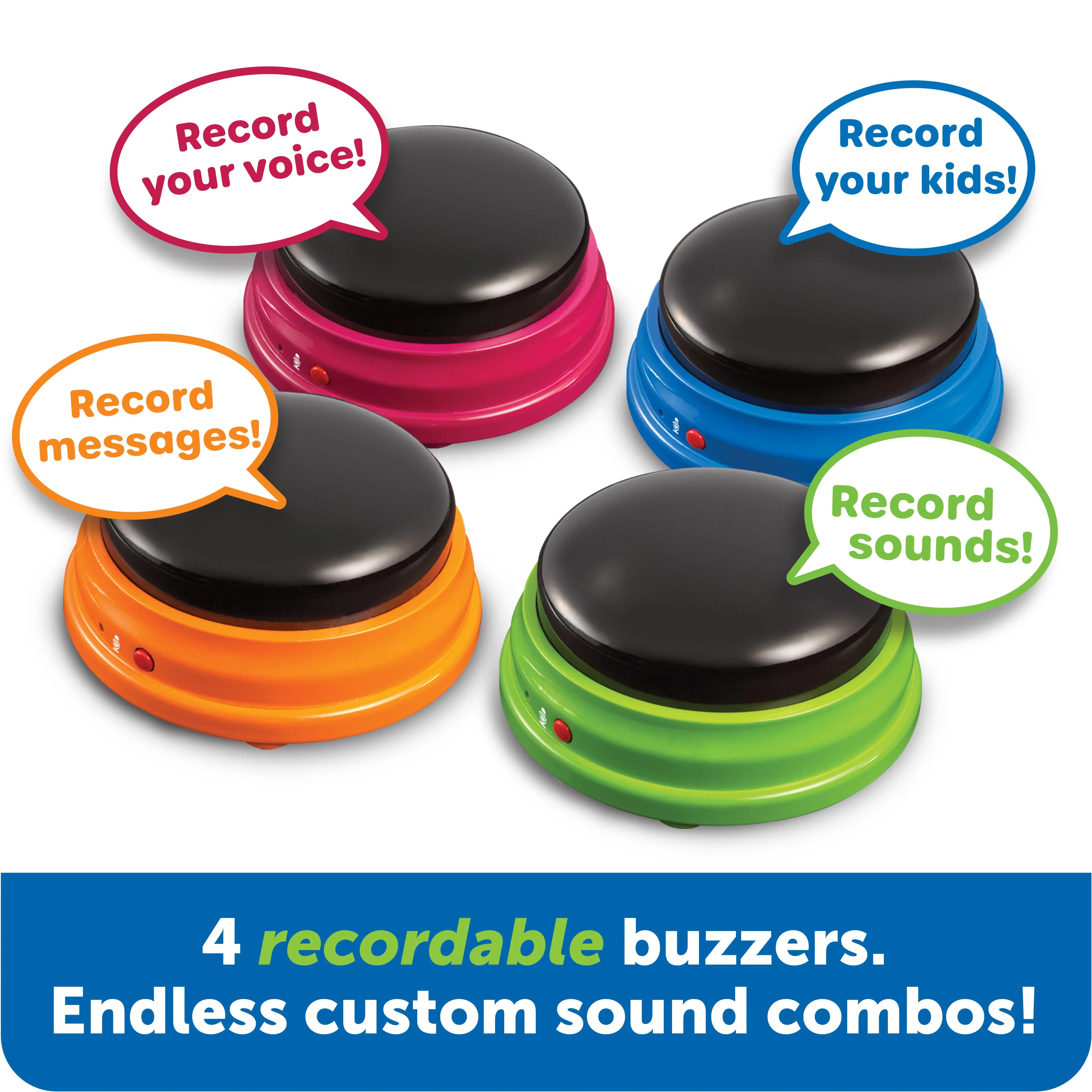 Recordable Answer Buzzers, Set of 4