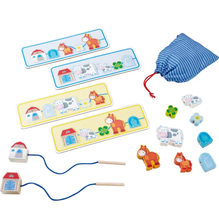 rijgspel op de boerderij