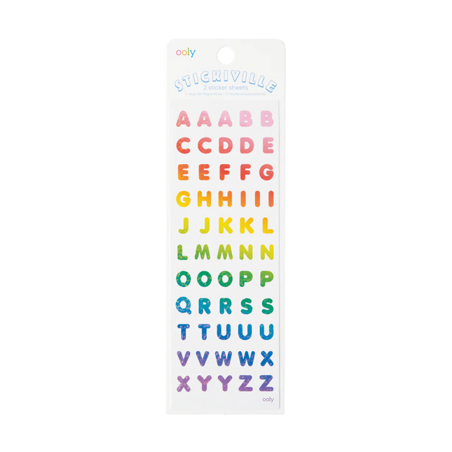 Ooly Stickiville stickers regenboog letters