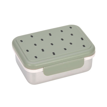 Lässig lunchbox RVS Happy Prints light olive