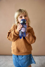 Lässig lunchbox + drinkfles set Little Gang Smile caramel/blue
