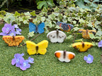 Yellow Door set van 8 stenen vlinders