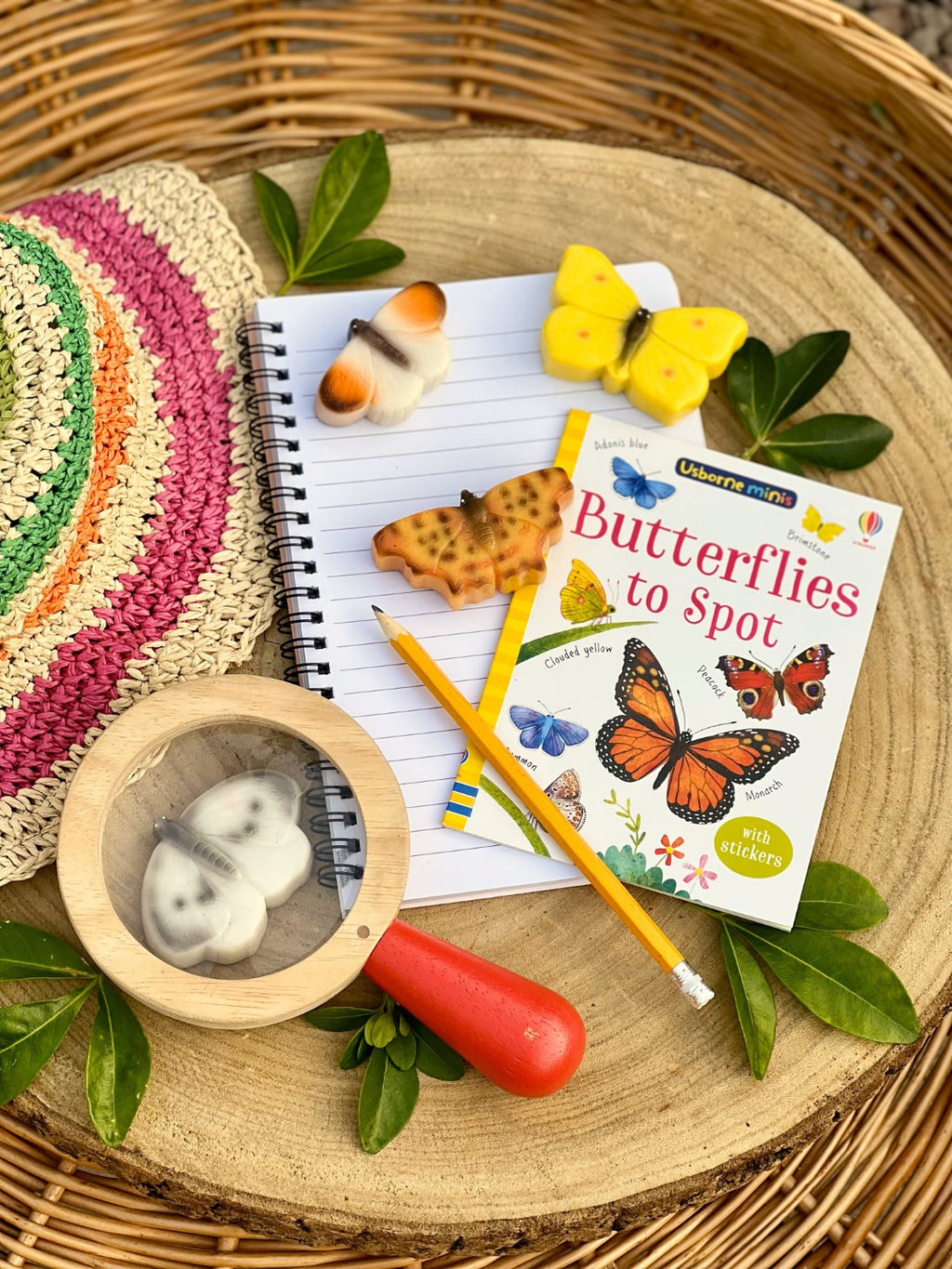 Yellow Door set van 8 stenen vlinders