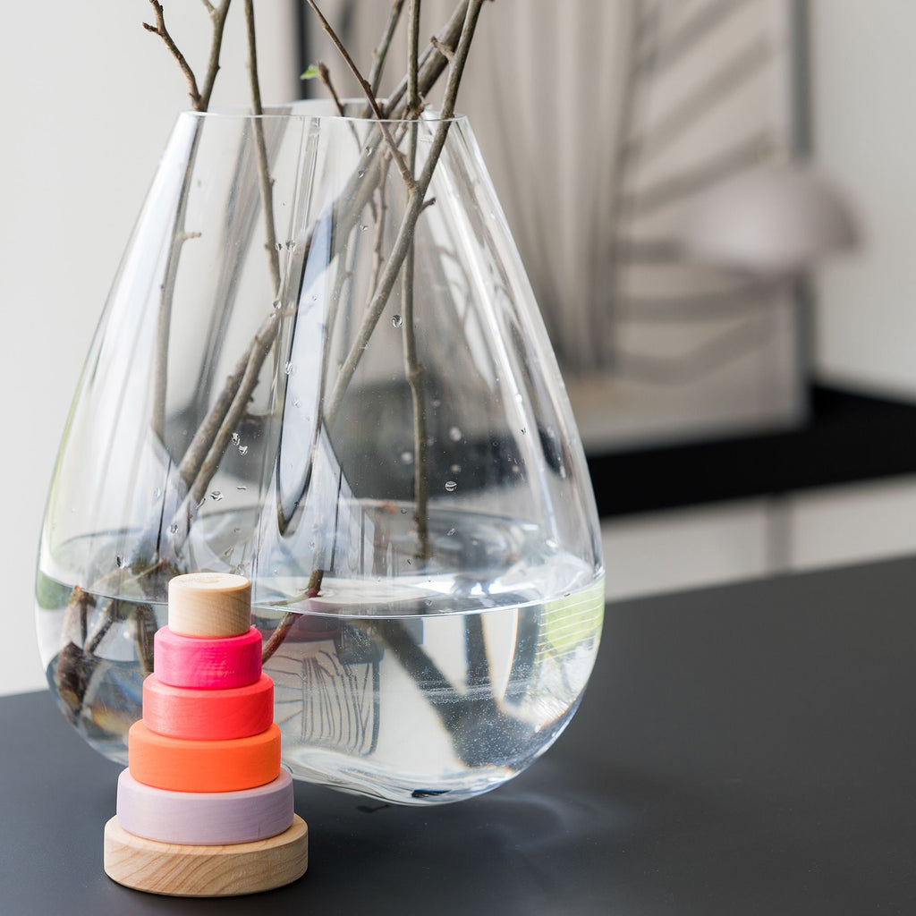 Grimm`s kleine conische stapelstoren in neon pink