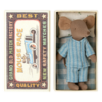 Maileg muis grote broer in pyjama in doos