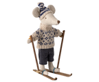 Maileg muis winter papa met ski`s