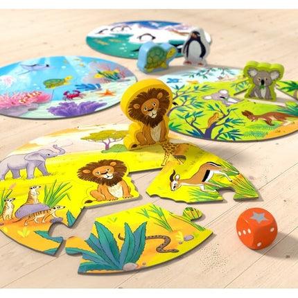 HABA Game meets Puzzle - Waar wonen de Leeuw en zijn Dierenvriendjes?