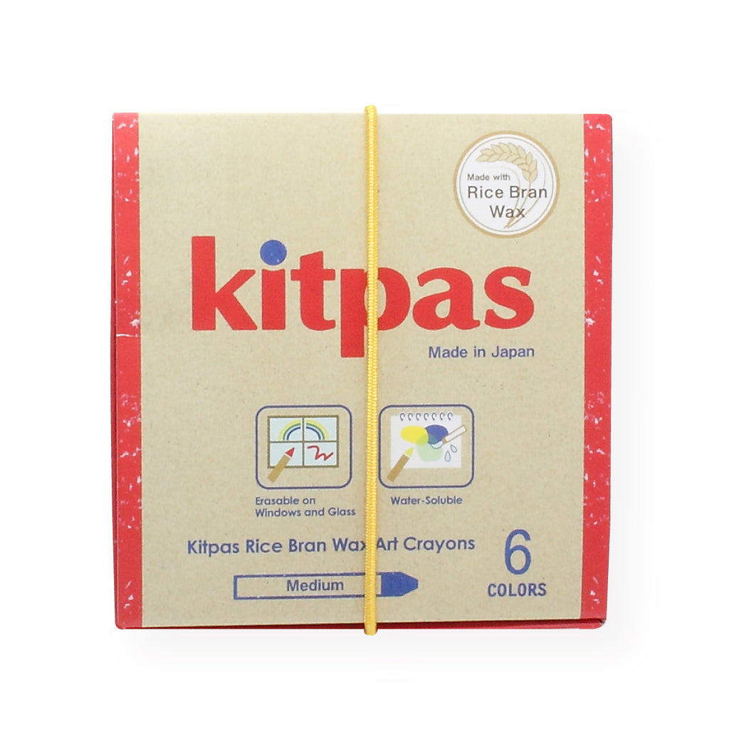 Kitpas medium rijstwax (raam )krijt 6 st