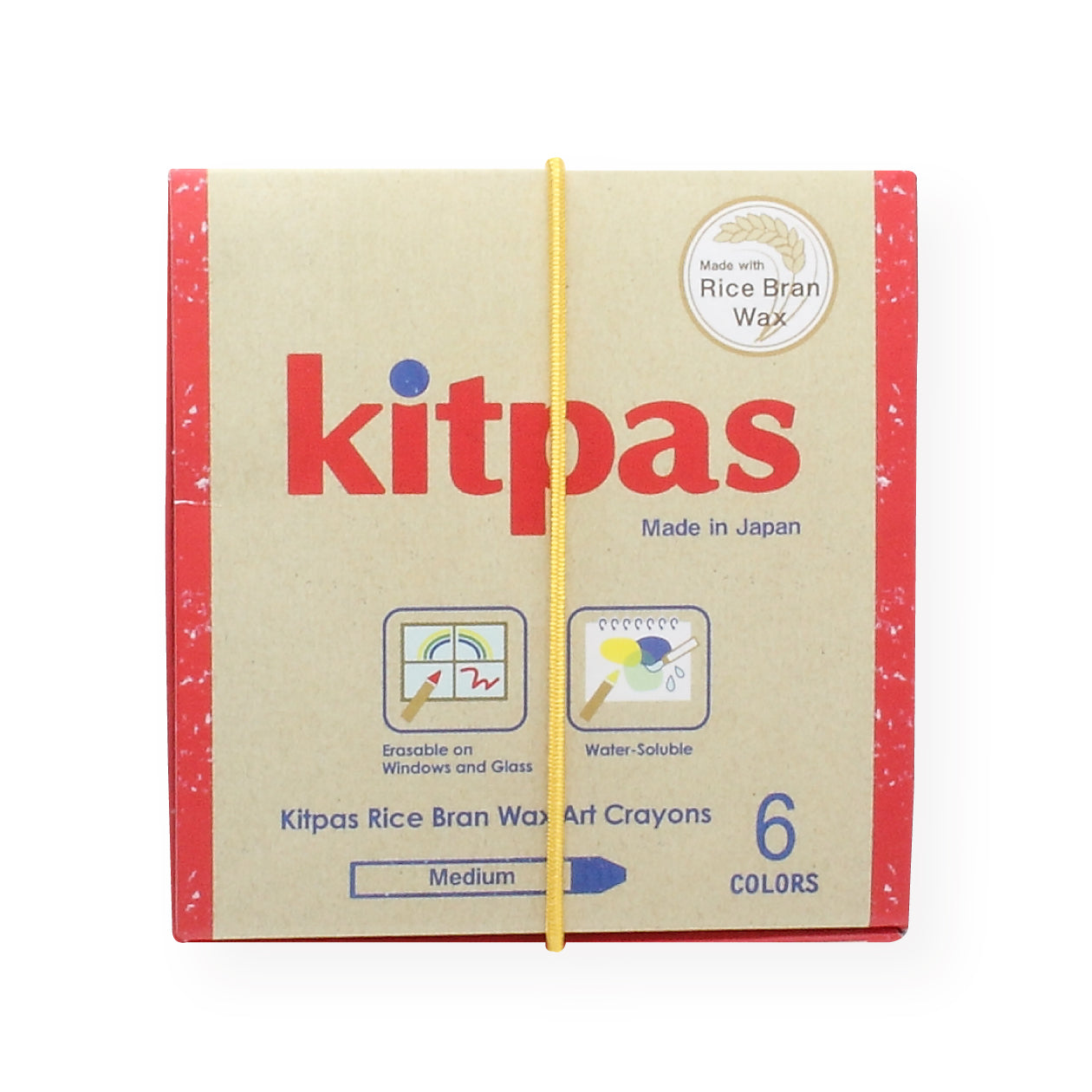 Kitpas medium rijstwax (raam )krijt 6 st