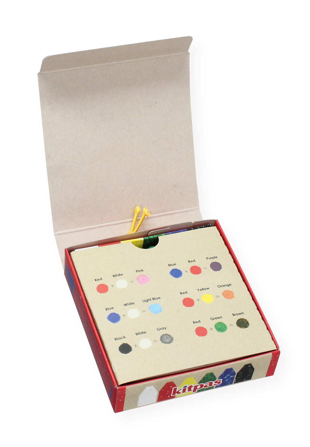 Kitpas medium rijstwax (raam )krijt 6 st