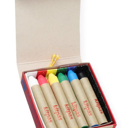 Kitpas medium rijstwax (raam )krijt 6 st