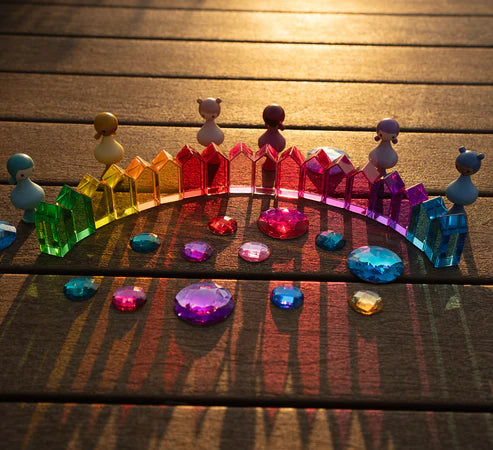 18 Lucite Regenboog huisjes