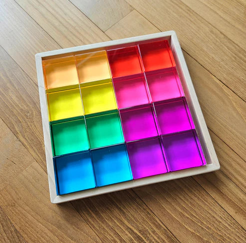 16 Lucite vierkanten