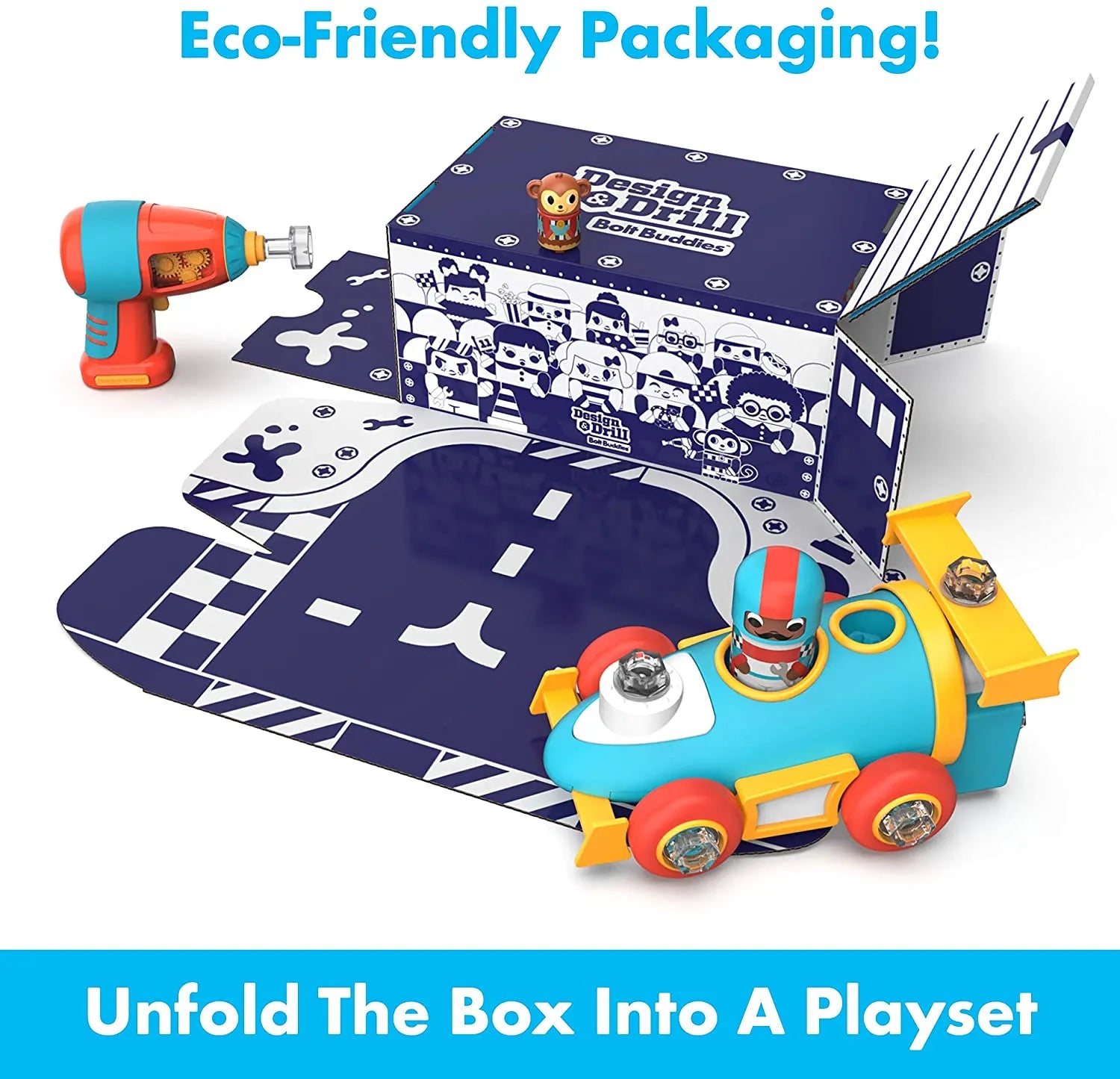 Design & Drill® Bolt Buddies® Race Car