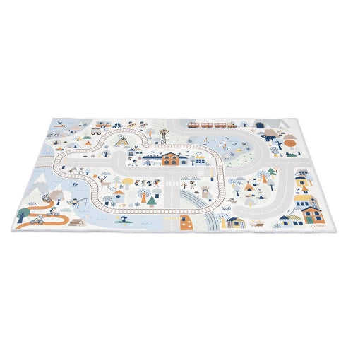Cross Roads Mountain Valley Playmat with circuit