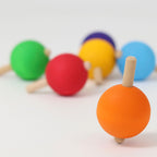 Rainbow spinning top, pack of 6
