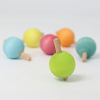 Pastel spinning tops, pack of 6