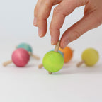 Pastel spinning tops, pack of 6