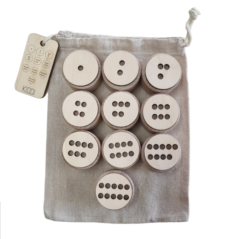 Houten stempelset Getalbeelden