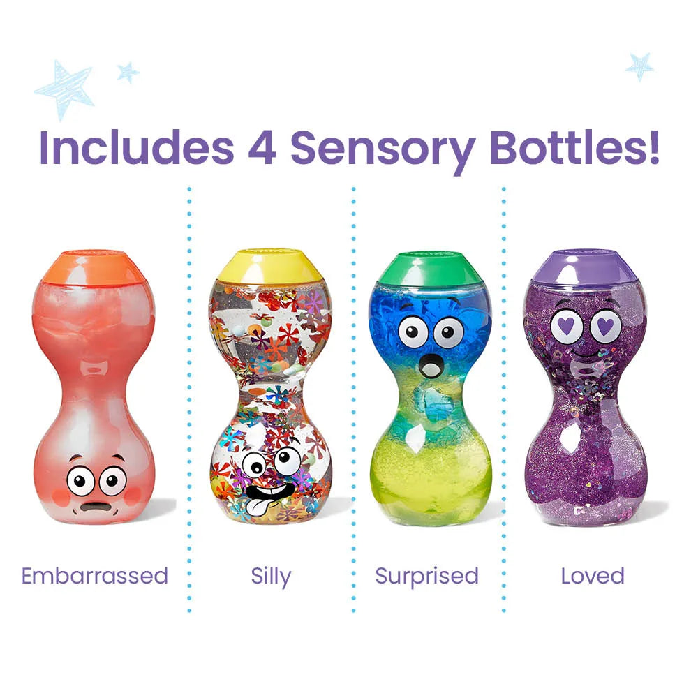 Express Your Feelings® Sensory Bottles - Embarrassed, Silly, Surprised, and Loved