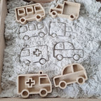 Bio Mini bakjes set voertuigen