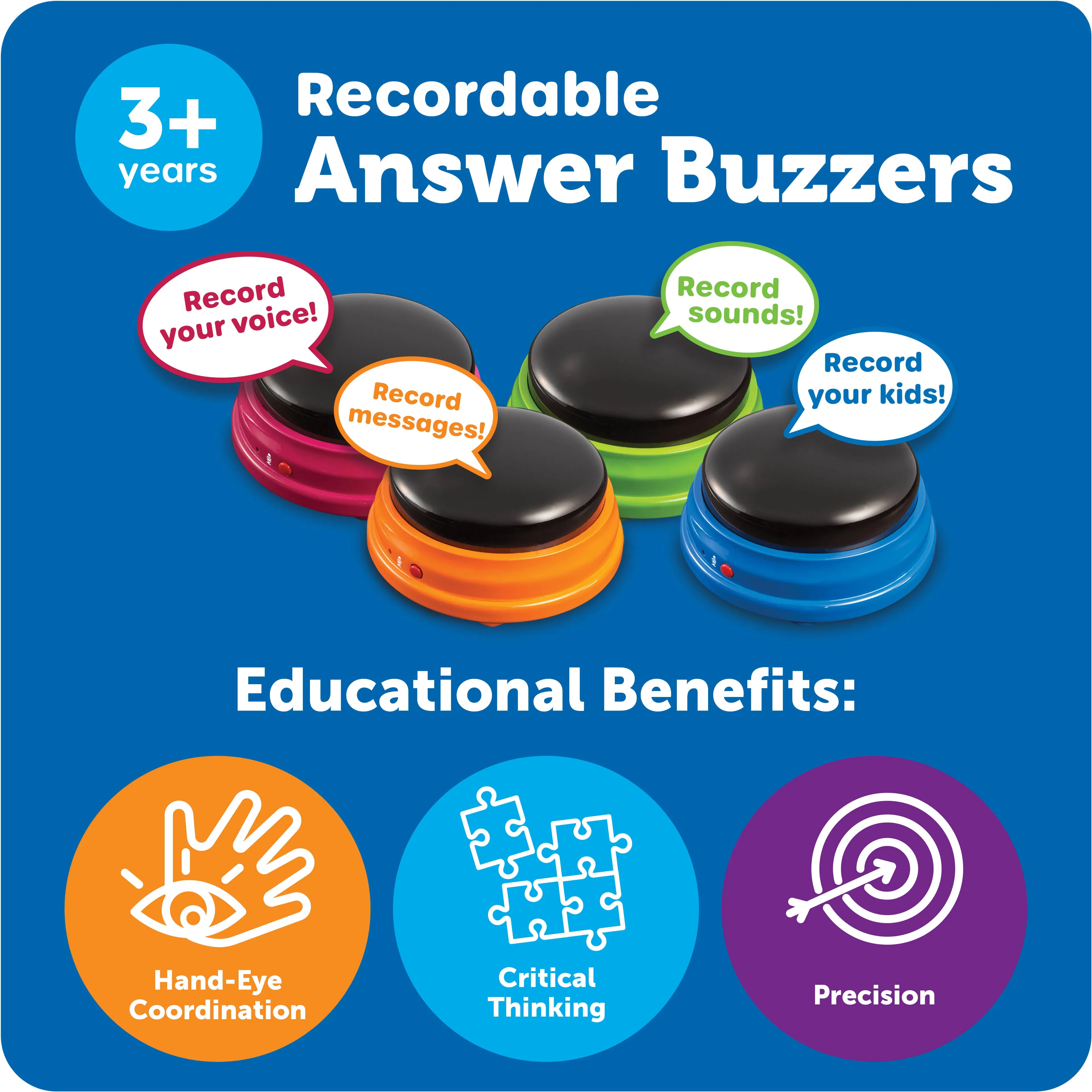 Recordable Answer Buzzers, Set of 4