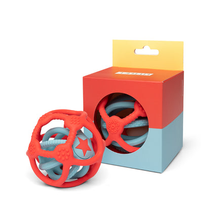 Little L Set van 2 sensorische ballen in oranje en blauw