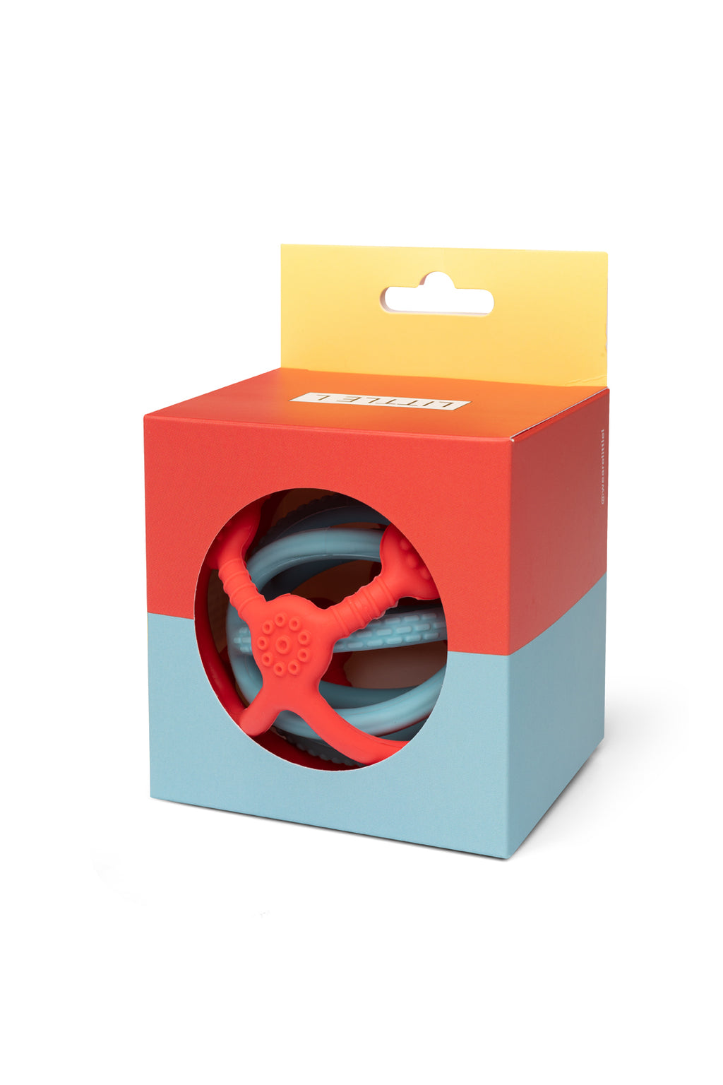 Little L Set van 2 sensorische ballen in oranje en blauw