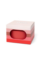 Kommen in rood en roze