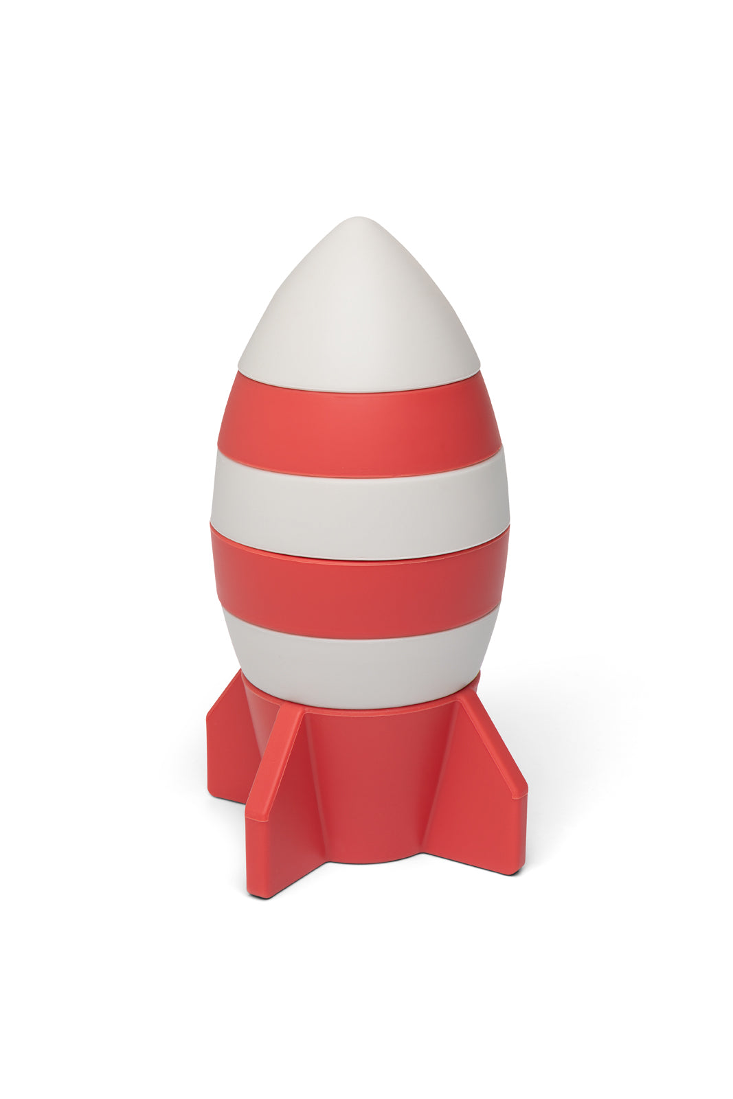 Little L Stapeltoren Raket met rood en wit