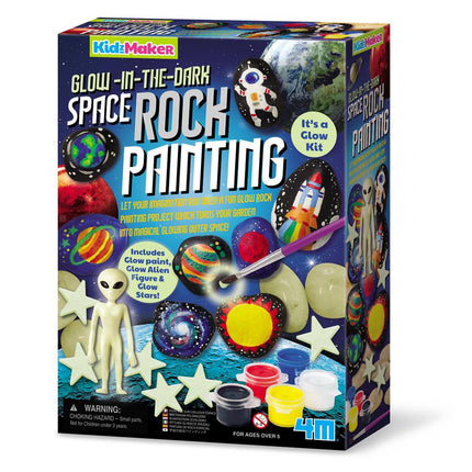 4M KidzMaker Rock Painting ruimte: glow in the dark