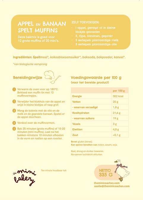 Appel & banaan spelt muffins