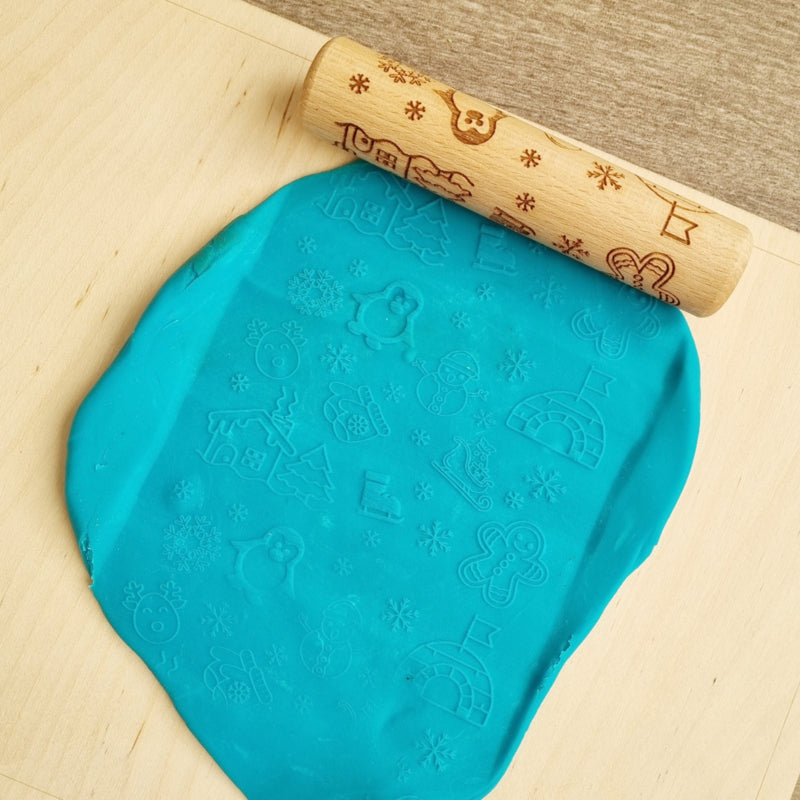 Houten roller thema winter