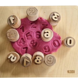 Houten stempelset cijfers