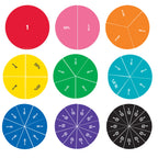 Dubbelzijdige magnetische demonstratie Rainbow Fraction®-cirkels