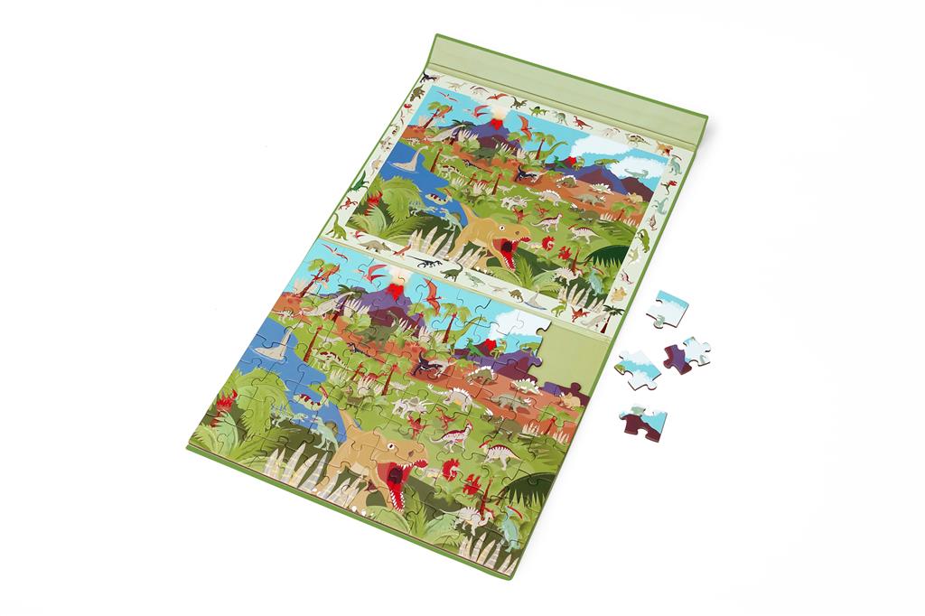 Scratch 2-in-1 magnetisch puzzelboek dino (80 stukken)