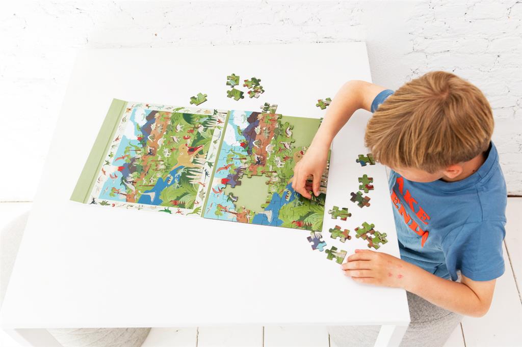 Scratch 2-in-1 magnetisch puzzelboek dino (80 stukken)