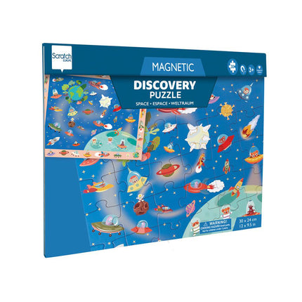 Scratch 2-in-1 magnetisch puzzelboek ruimte (30 stukken)