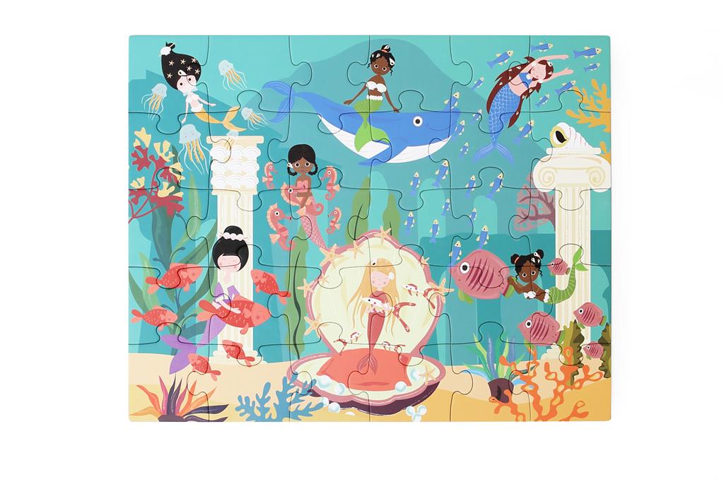 Scratch 2-in-1 magnetisch puzzelboek zeemeermin (30 stukken)