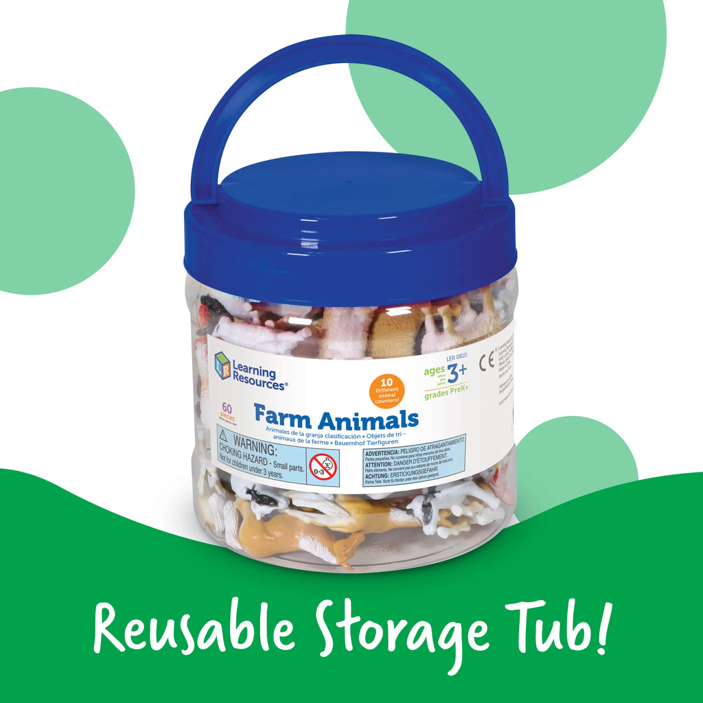 Farm Animal Counters, Set of 60