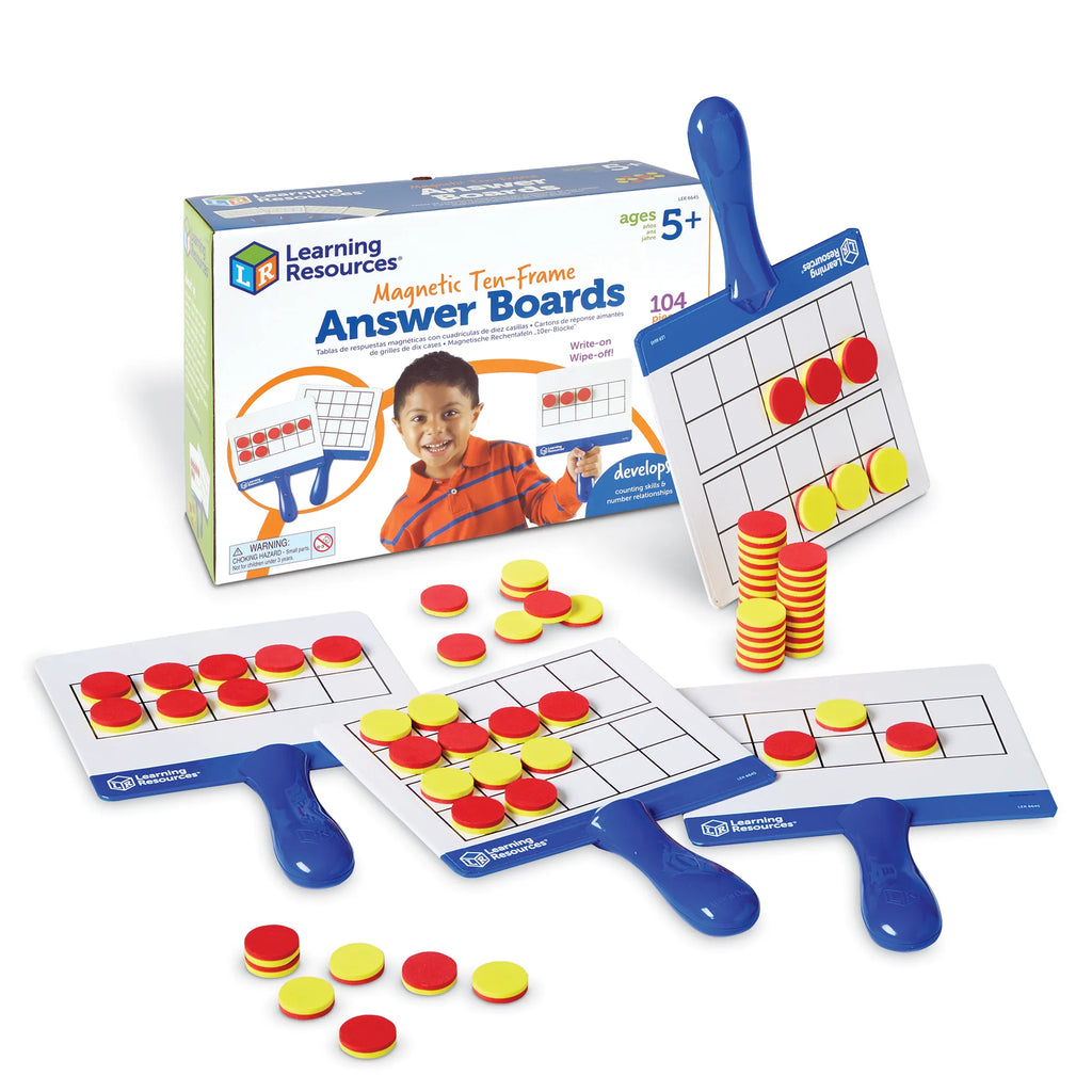 Magnetische antwoordborden met tien frames