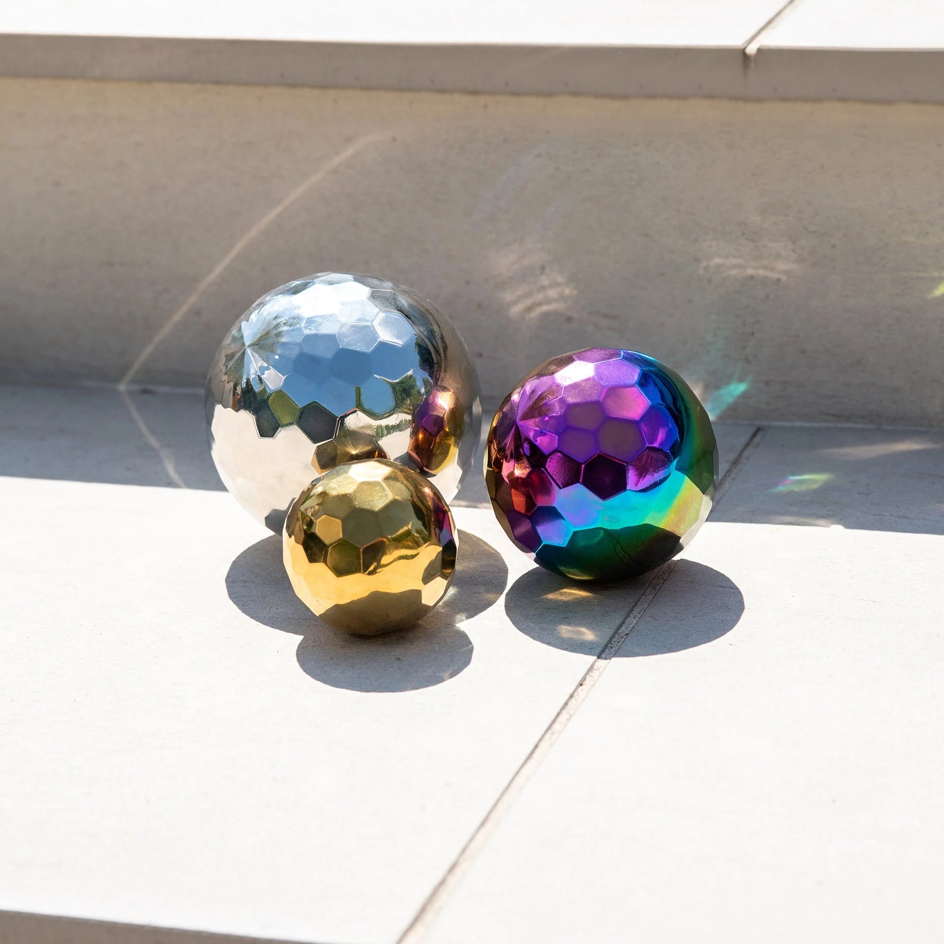 Sensory Steel Mosaic Mystery Balls pk6