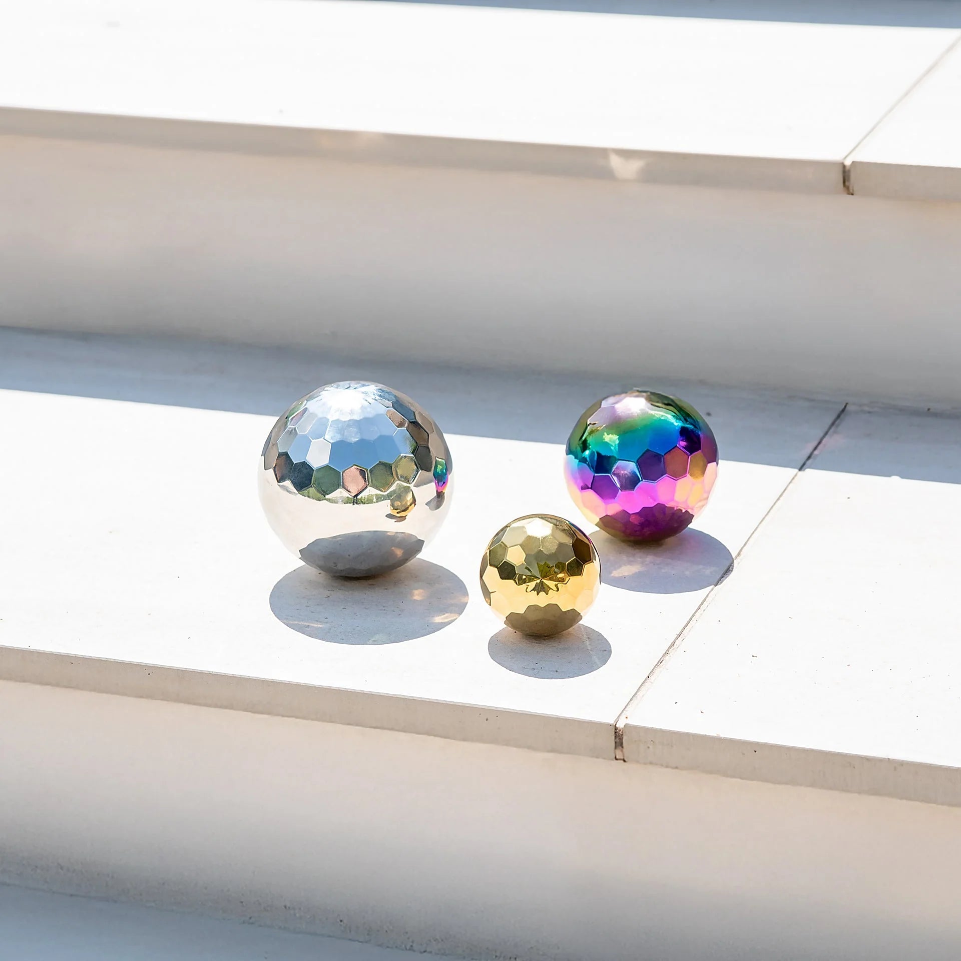 Sensory Steel Mosaic Mystery Balls pk6