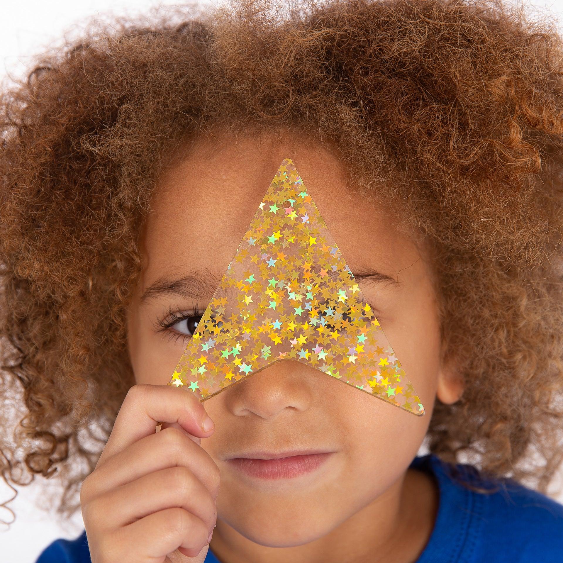 Rainbow Glitter Shapes - Pk21